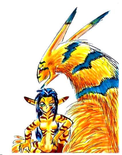 SINSEI and her dragon F/A weapon KIN-SHARA kƍURLV